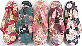 女性用ビニール張生地表ウレタン底草履