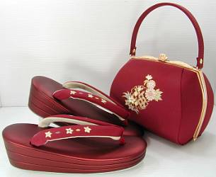 婦人礼装用刺繍草履バッグセット