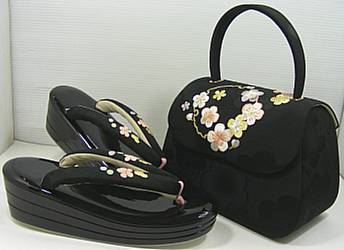 婦人刺繍草履バッグセット